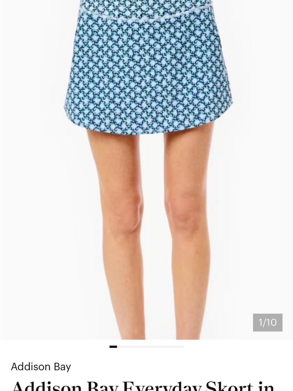 Addison Bay Blue Patterned Everyday Skort - NWT - Small